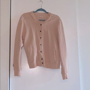 Pink Madewell Bomber Cardigan